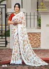 White Queen By Kashvi Georgette Printed Wholesale Saree Suppliers In Mumbai
